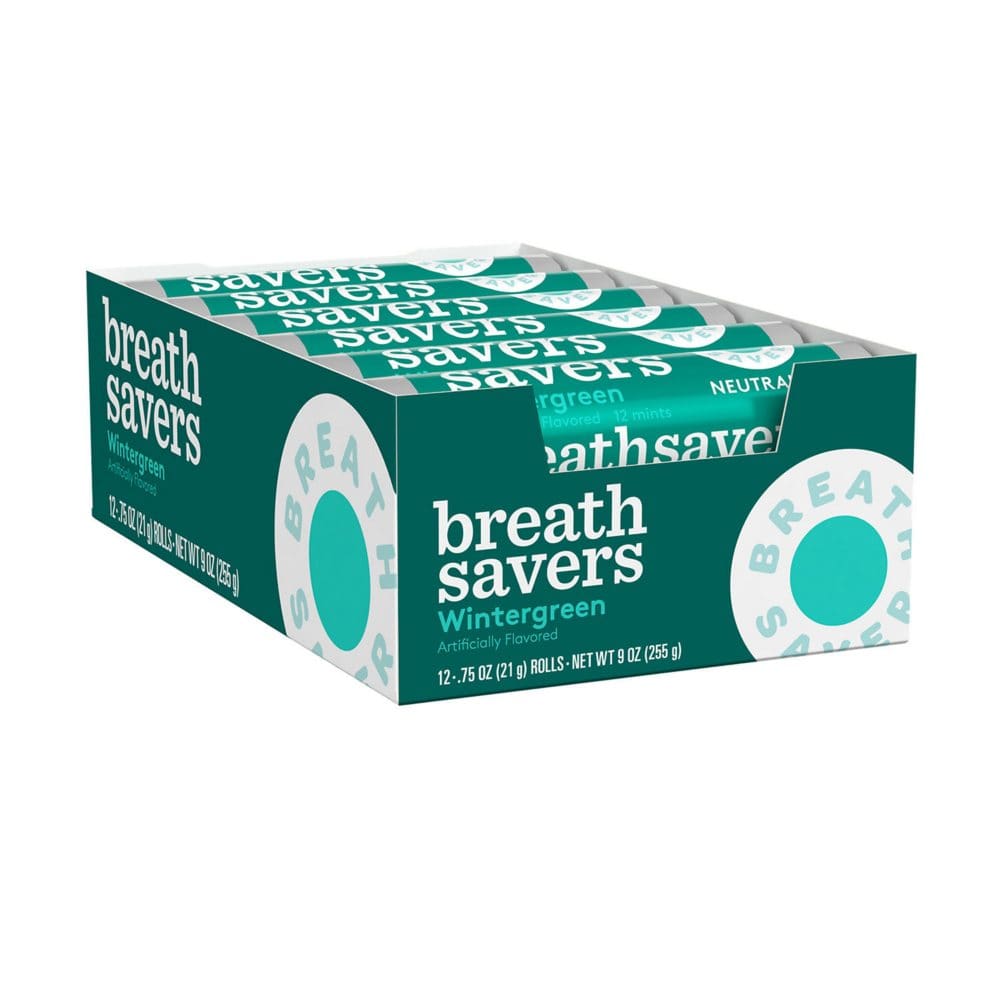 BREATH SAVERS Wintergreen Rings Individually Wrapped Sugar Free Breath Mints Rolls (0.75 oz. 24 ct.) - Candy - BREATH