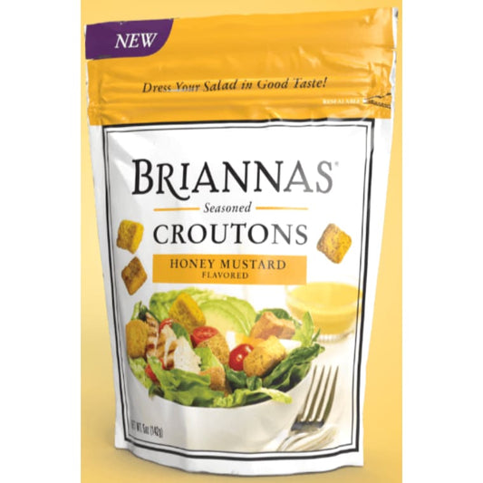 BRIANNAS: Croutons Honey Mustard 5 OZ (Pack of 5) - Grocery > Bread - BRIANNAS