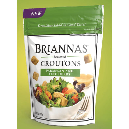 BRIANNAS: Croutons Parmesn Fn Hrbs 5 OZ (Pack of 5) - Grocery > Bread - BRIANNAS