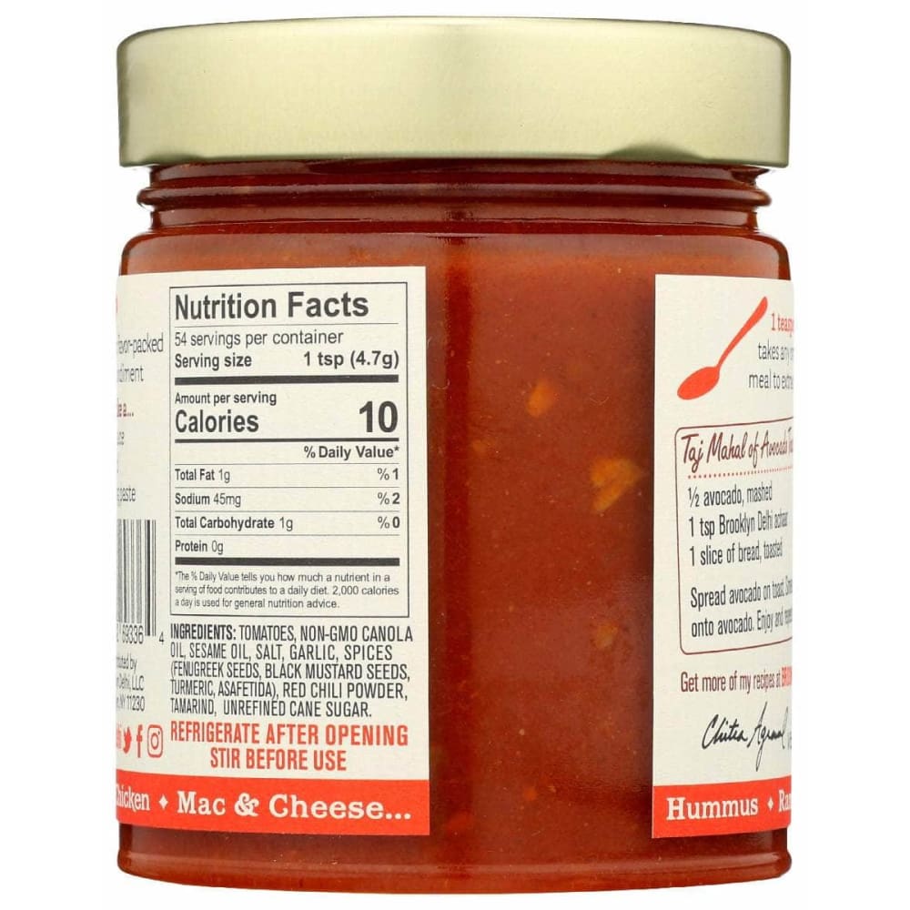 BROOKLYN DELHI Grocery > Pantry > Condiments BROOKLYN DELHI Tomato Achaar Chili Sauce, 9 oz