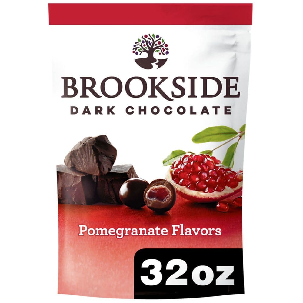 BROOKSIDE Dark Chocolate Pomegranate Flavored Chewy Center Gluten Free Snacking Chocolate Bulk Resealable Bag (32 oz.) (Pack of 25) - Candy
