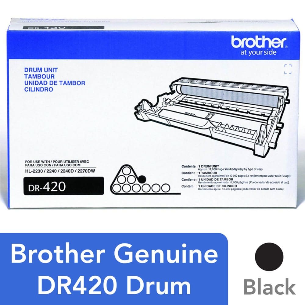 Brother DR-420 Drum Unit Black (12,000 Page Yield) - Laser Printer Supplies - Brother