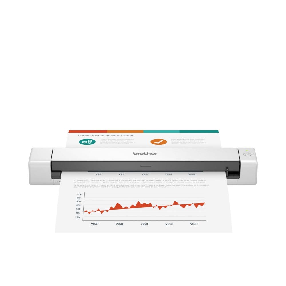 Brother DS-640 Compact Mobile Document Scanner 600 dpi Optical Resolution 1-Sheet Auto Document Feeder (Pack of 2) - Scanners - Brother