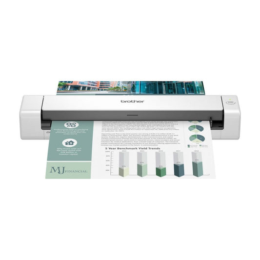 Brother DS-740D Duplex Compact Mobile Document Scanner 600 dpi Optical Resolution 1-Sheet Duplex Auto Document Feeder (Pack of 2) - Scanners