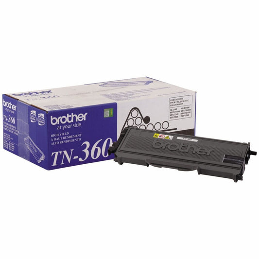 Brother TN360 Toner Cartridge Black (2,600 Page Yield) (Pack of 2) - Laser Printer Supplies - Brother