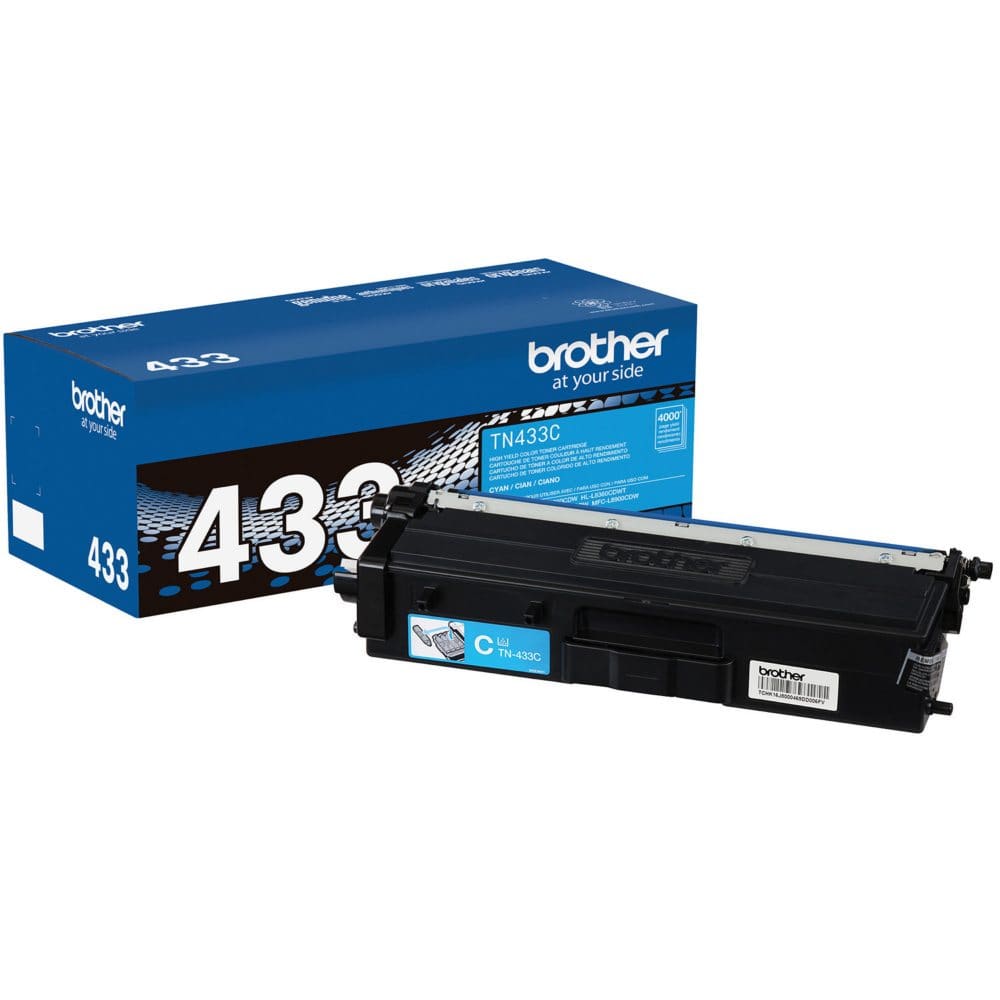 Brother TN433C High-Yield Toner Cyan (Pack of 2) - Laser Printer Supplies - Brother
