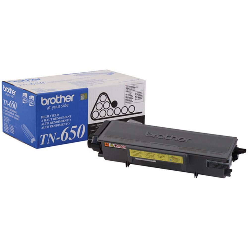 Brother - TN650 High Yield Toner Cartridge Black (Pack of 2) - Laser Printer Supplies - Brother