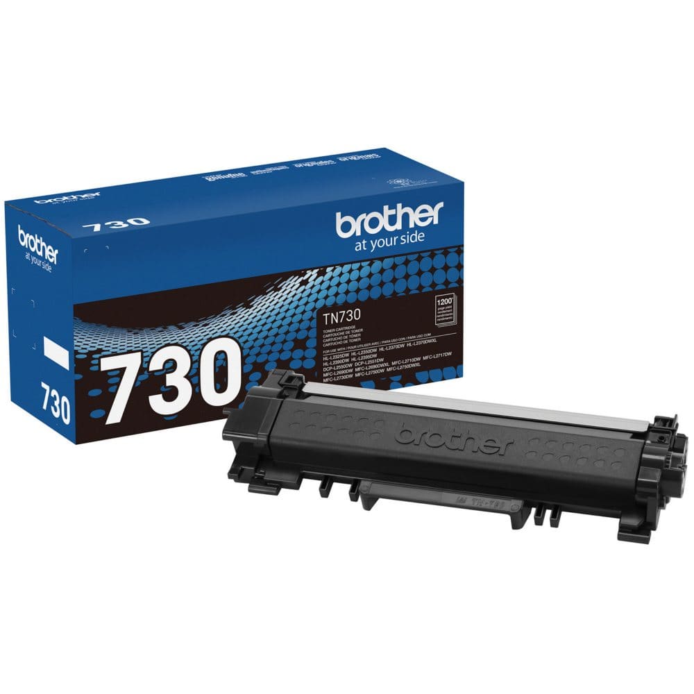 Brother TN730 Standard-Yield Toner Black (Pack of 2) - Laser Printer Supplies - Brother