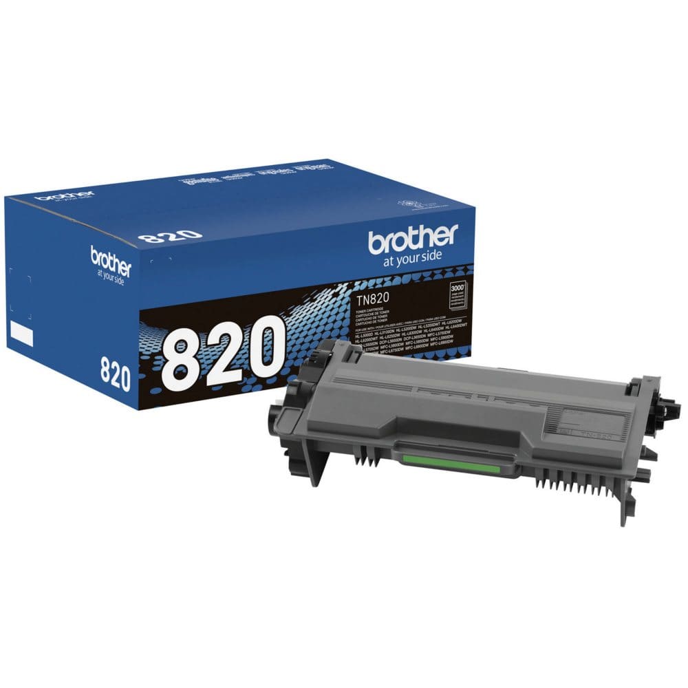 Brother TN820 Toner Black (Pack of 2) - Laser Printer Supplies - Brother
