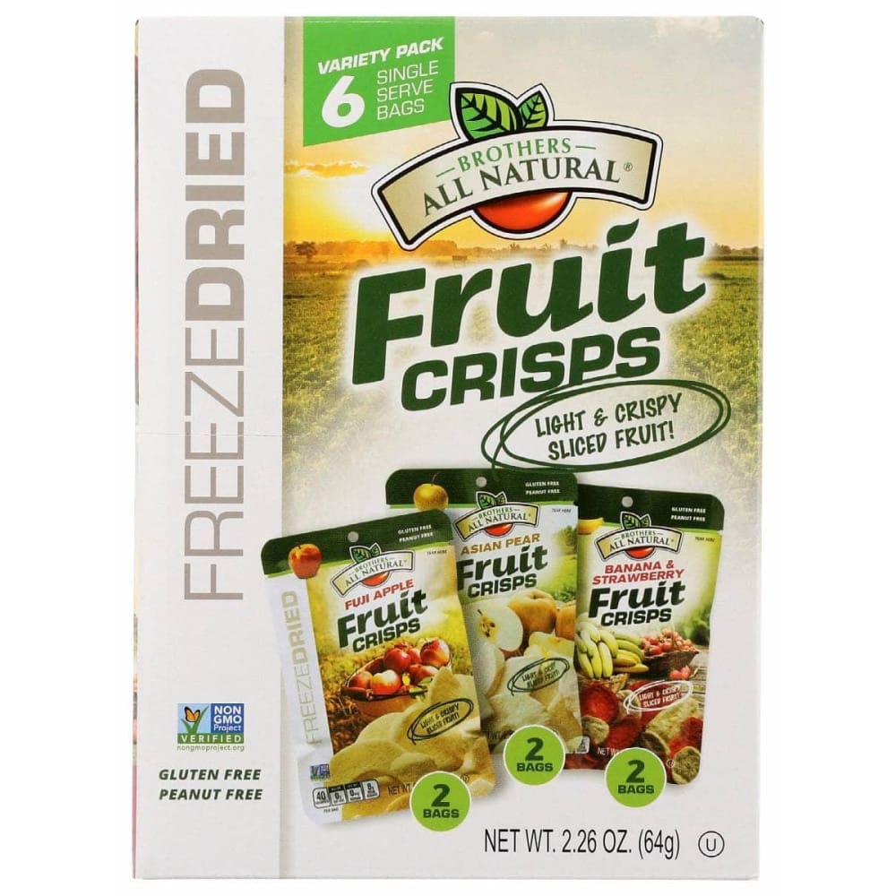 BROTHERS ALL NATURAL Grocery > Snacks > Fruit Snacks BROTHERS ALL NATURAL: Variety Pack Freeze Dried Fruit Crisps, 2.26 oz