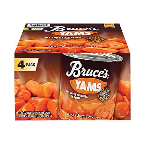 Bruce’s Cut Yams Sweet Potatoes In Syrup 4 pk./29 oz. - Home/Grocery/Specialty Shops/New To Grocery/ - Bruce’s
