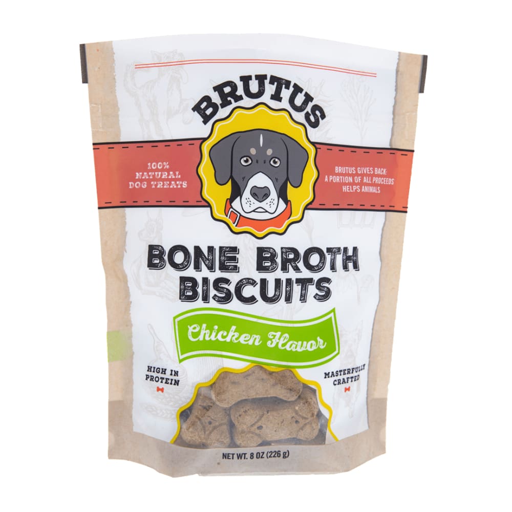BRUTUS BROTH Pet > Dog > Dog Food BRUTUS BROTH Dog Biscuit Chkn, 8 oz