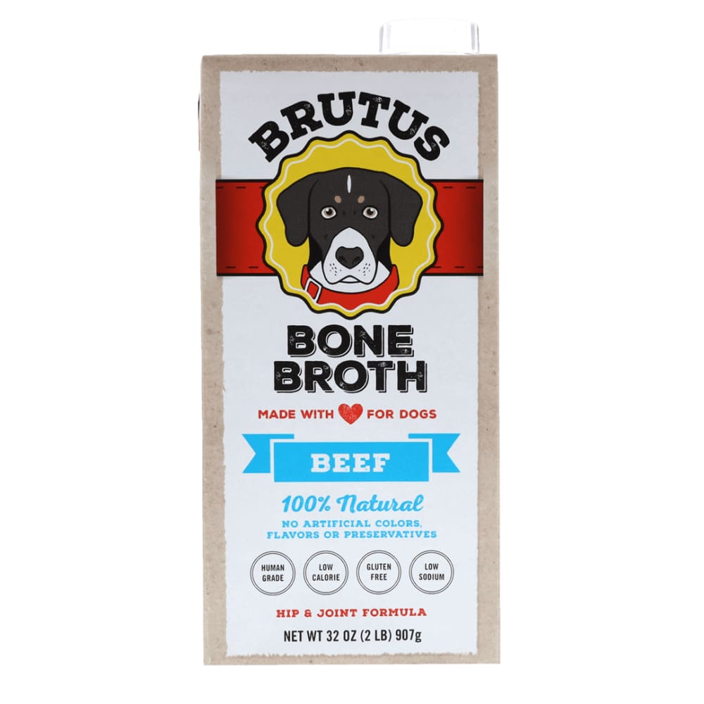 BRUTUS BROTH Pet > Dog > Dog Food BRUTUS BROTH Dog Bone Beef Broth, 32 oz