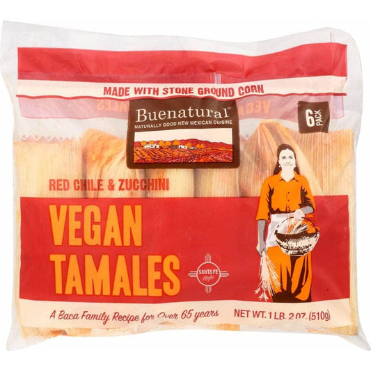 Buenatural Buenatural Vegan Tamales Red Chile, 18 oz