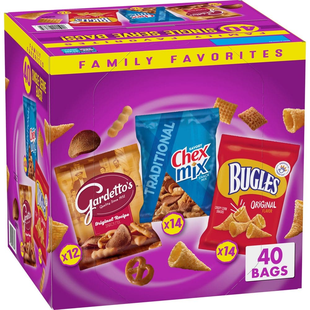 Bugles ChexMix and Gardetto Variety Pack Snack Mix (40 ct.) - Chips - Bugles,