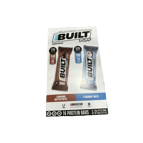 Built Puff Bars Brownie Batter & Coconut 14 x 1.41 oz. - Built Puff
