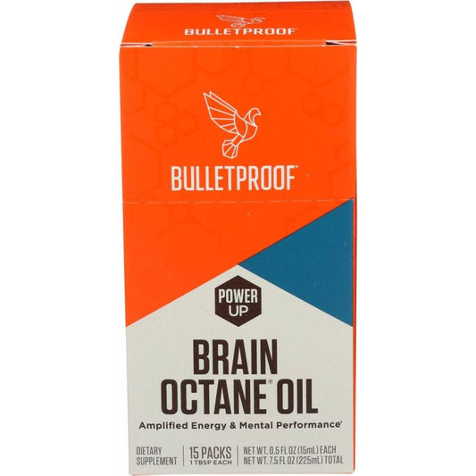 BULLETPROOF BULLETPROOF Brain Octane C8 MCT Oil Packets, 7.5 fo
