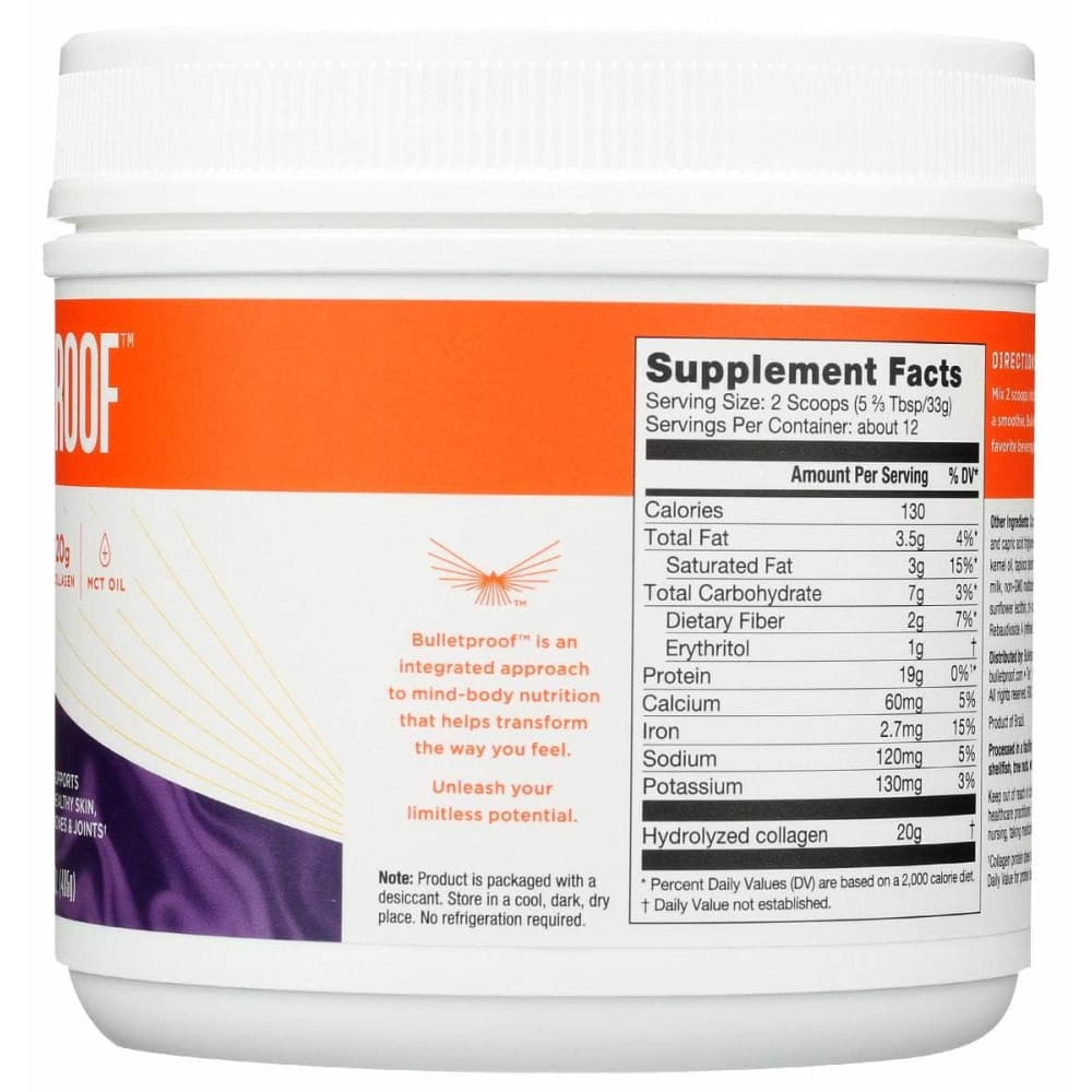 BULLETPROOF Bulletproof Collagen Protein Chocolate, 14.3 Oz