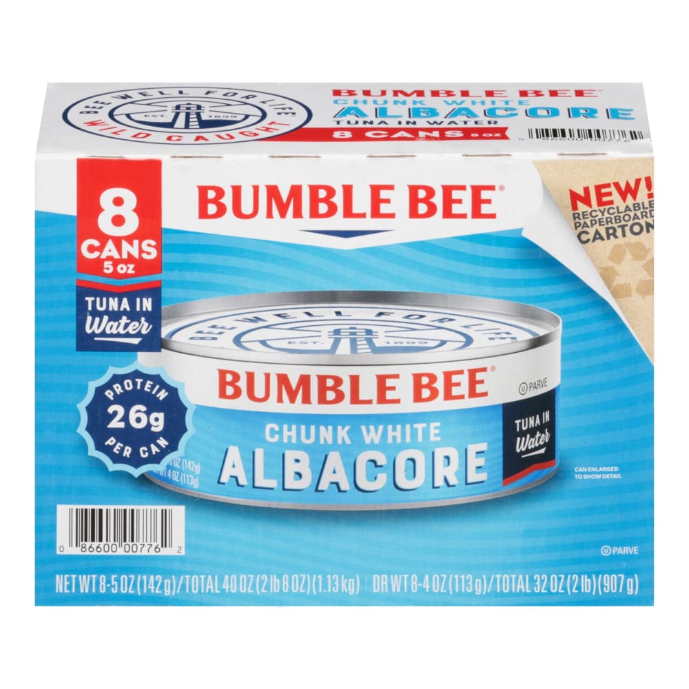 Bumble Bee Chunk White Albacore Tuna in Water 8 pk./5 oz. - Bumble Bee