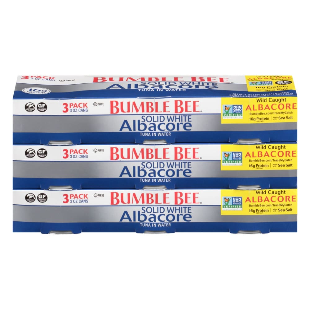 Bumble Bee Solid White Albacore Tuna 9 pk./3 oz. - Home/Grocery Household & Pet/Canned & Packaged Food/Canned & Jarred Food/Meat & Fish/ -