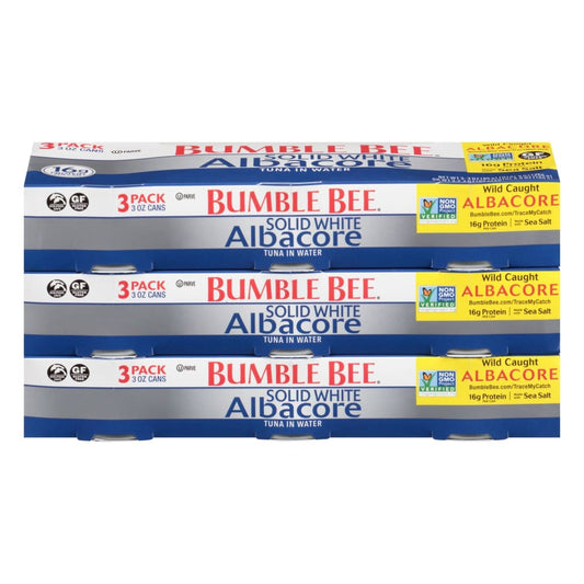 Bumble Bee Solid White Albacore Tuna 9 pk./3 oz. - Home/Grocery Household & Pet/Canned & Packaged Food/Canned & Jarred Food/Meat & Fish/ -