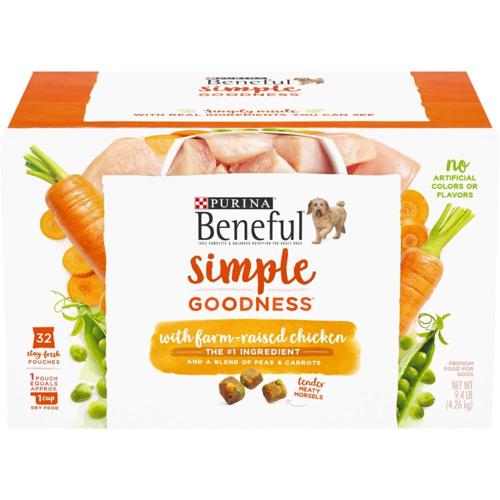 BUNDLE Purina Beneful Simple Goodness with Farm-Raised Chicken Adult Dry Dog Food (32 ct.) - Dog Food & Treats - BUNDLE