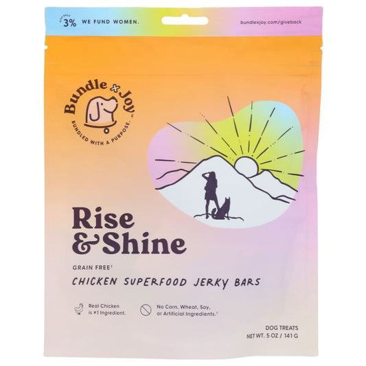 BUNDLE X JOY: Rise and Shine Chicken Jerky Superfood Bars 5 oz (Pack of 3) - Pet > Dog > Dog Food - BUNDLEXJOY