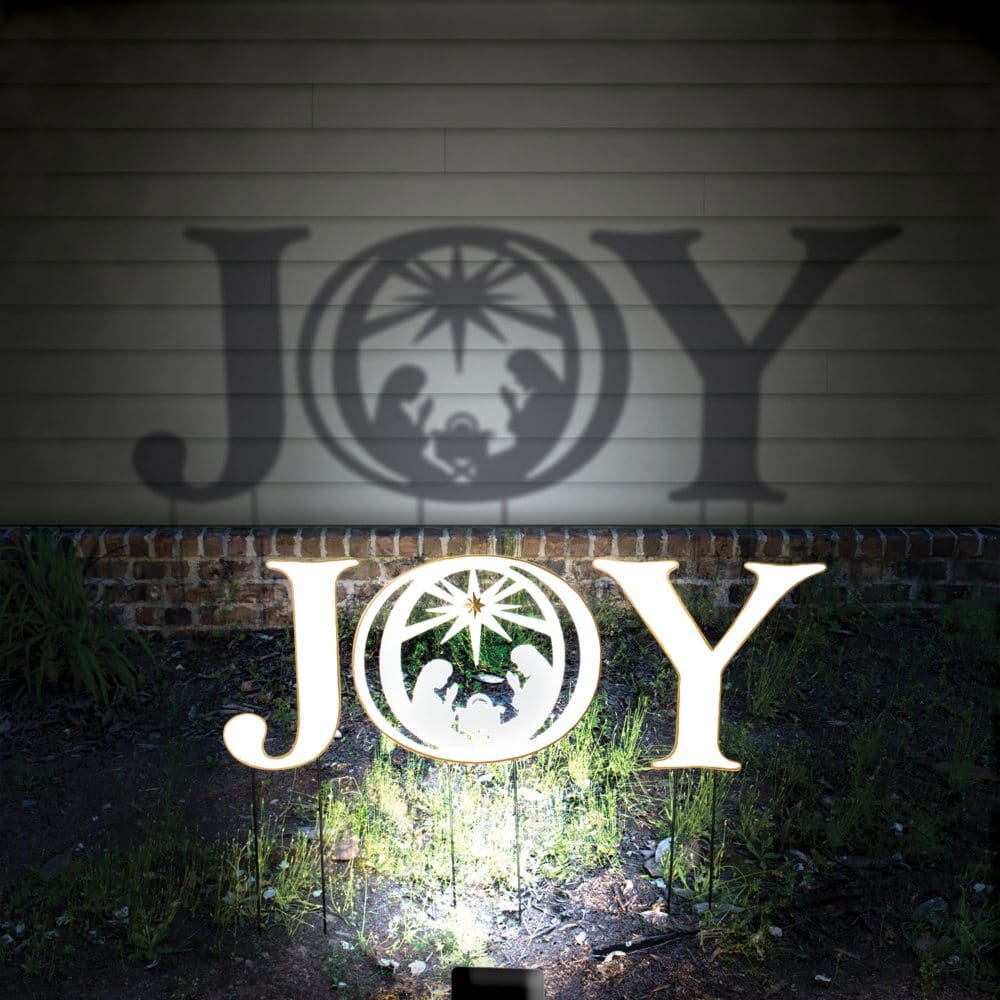 Burton + Burton JOY Yard Stake - Outdoor Holiday Decor - Burton