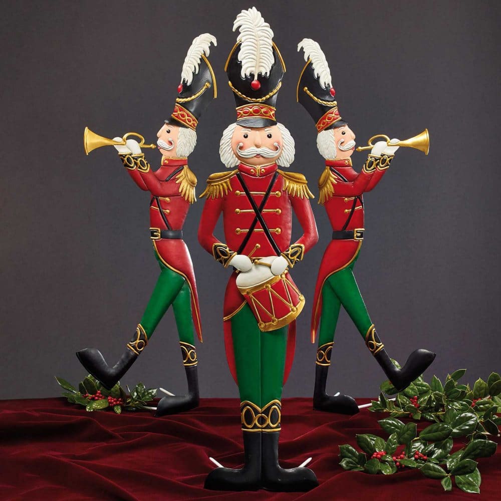 Burton + Burton Set of 3 Tin Soldiers - Cozy Christmas - Burton