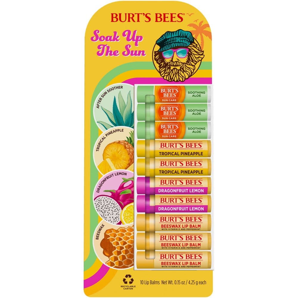 Burt’s Bees Soak Up the Sun Lip Balm Variety Pack (10 ct.) - Skin Care - Burt’s