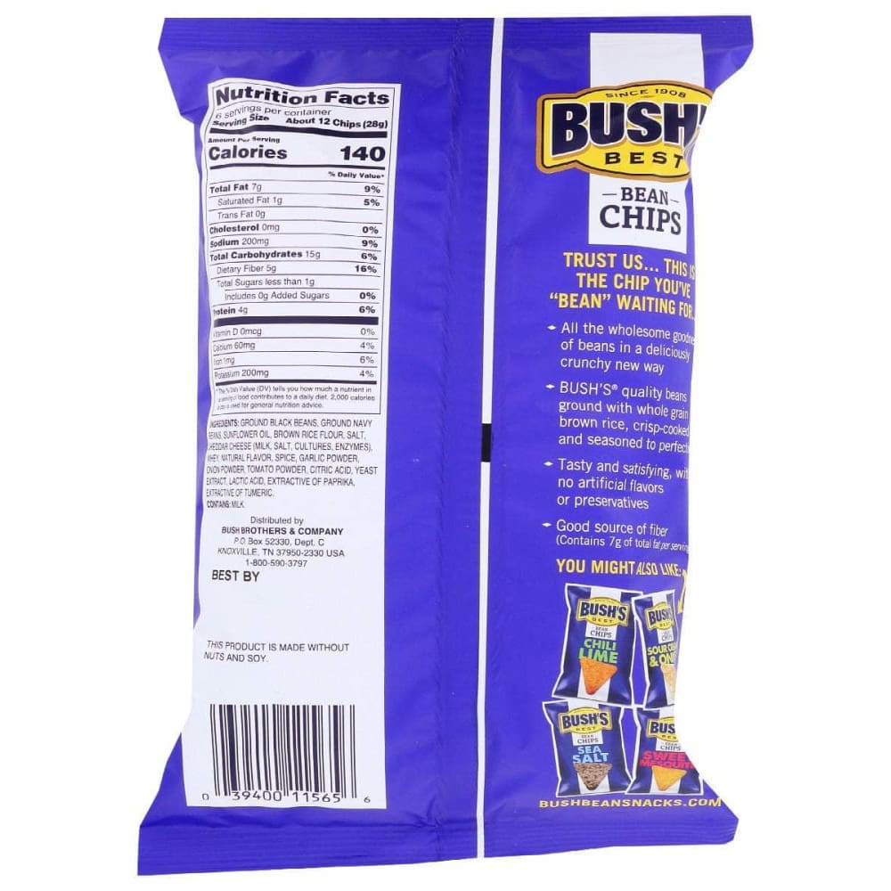 BUSHS BEST Grocery > Snacks > Chips > Snacks Other BUSHS BEST: Chips Spicy Nacho Bean, 6 oz