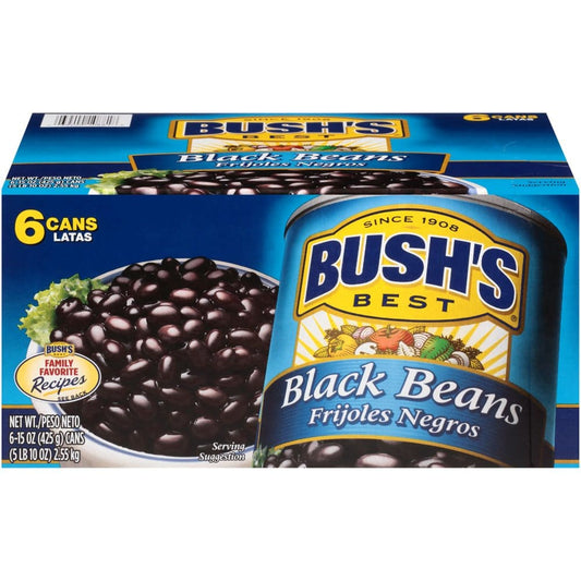 Bush’s Black Beans (15 oz. 6 pk.) (Pack of 2) - Canned Foods & Goods - Bush’s