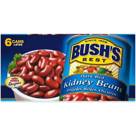 Bush’s Dark Red Kidney Beans (16 oz. 6 pk.) (Pack of 2) - Canned Foods & Goods - Bush’s