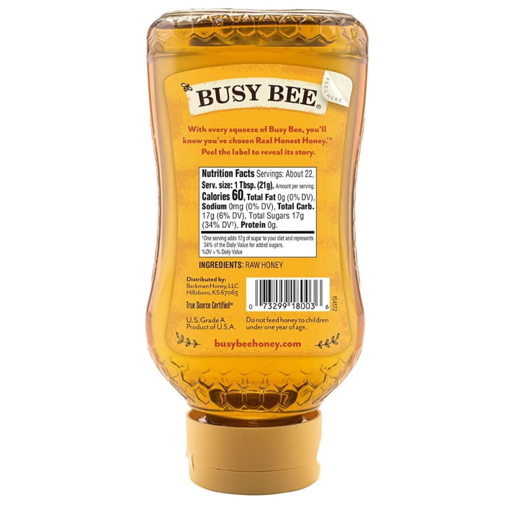 BUSY BEE: Raw Honey Usa Inverted Pet 16 oz - Grocery > Breakfast > Breakfast Syrups - BUSY BEE