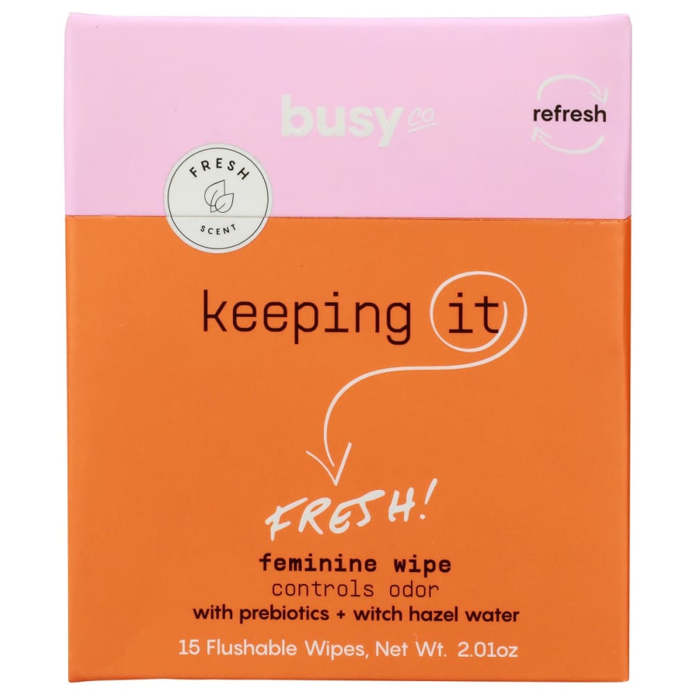 BUSY CO: Wipes Feminine 15 pc - Beauty & Body Care > Skin Care > Facial Cleansers & Exfoliants - BUSY