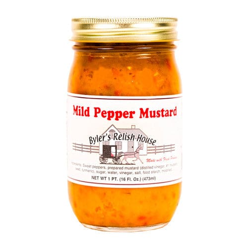 Byler’s Relish House Mild Pepper Mustard 16oz (Case of 12) - Misc/Misc Bulk Foods - Byler’s Relish House