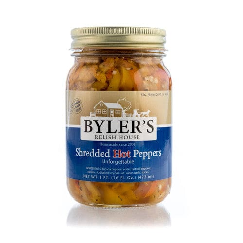 Byler’s Relish House Shredded Hot Peppers 16oz (Case of 12) - Misc/Misc Bulk Foods - Byler’s Relish House