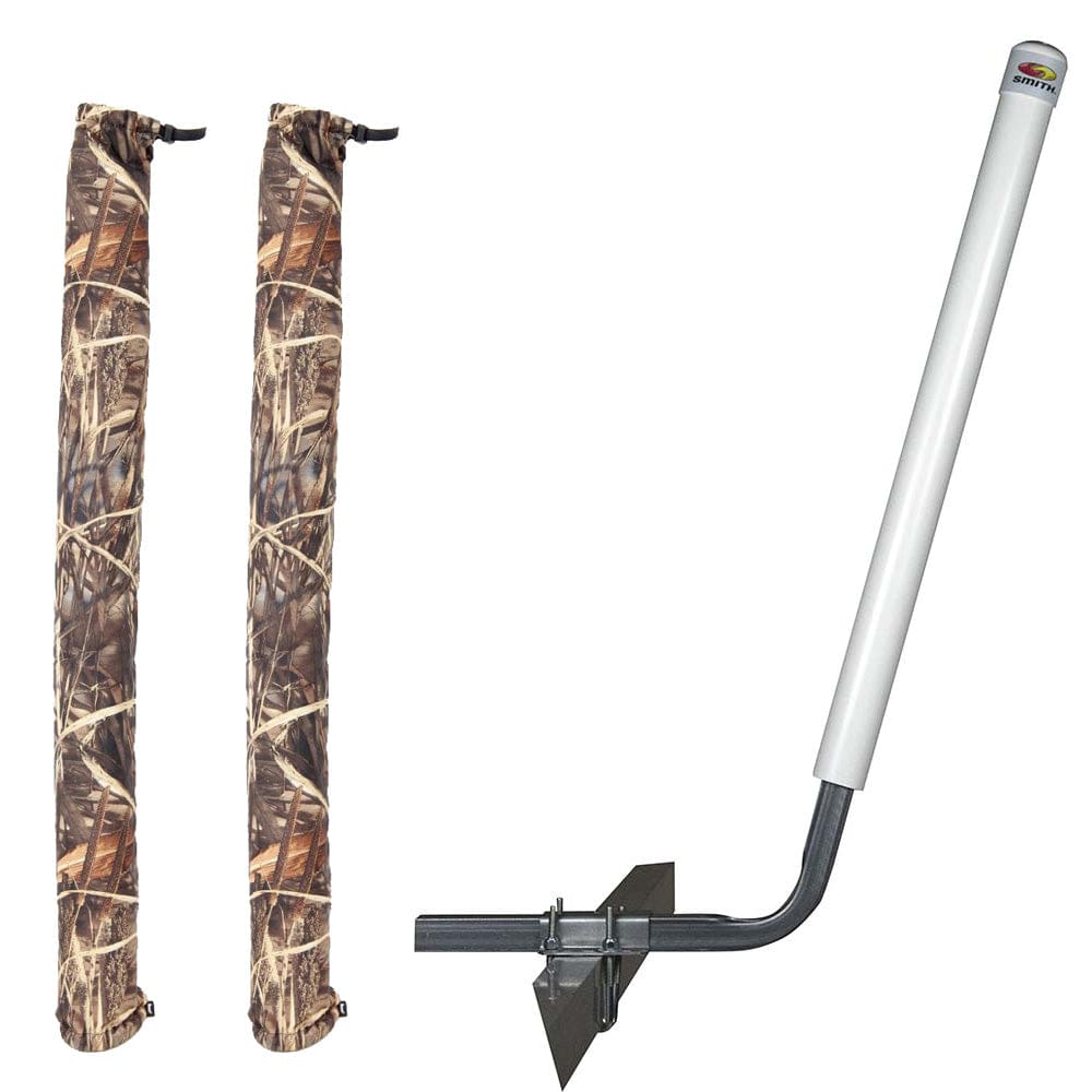 C.E. Smith Angled Post Guide-On - 40 - White w/ FREE Camo Wet Lands 36 Guide-On Cover - Trailering | Guide-Ons - C.E. Smith
