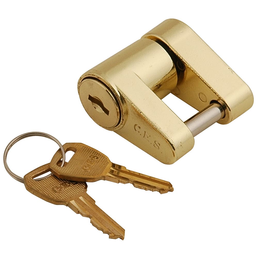 C.E. Smith Brass Coupler Lock (Pack of 2) - Trailering | Hitches & Accessories - C.E. Smith