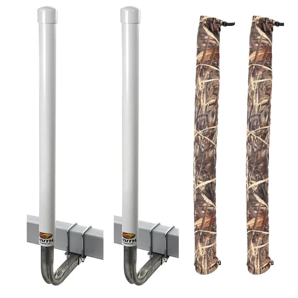 C.E. Smith PVC 40 Post Guide-On w/ Unlighted Posts & FREE Camo Wet Lands Post Guide-On Pads - Trailering | Guide-Ons - C.E. Smith