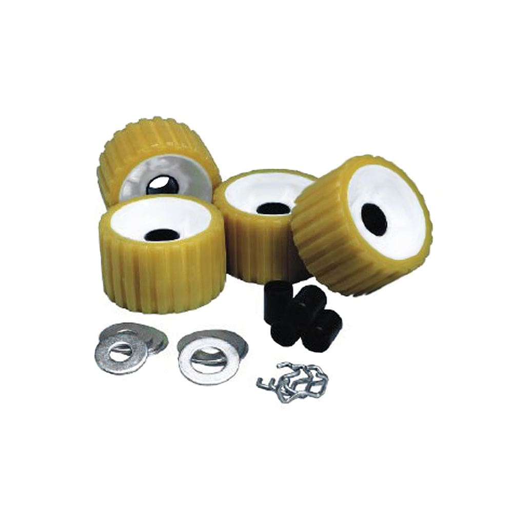 C.E. Smith Ribbed Roller Replacement Kit - 4 Pack - Gold - Trailering | Rollers & Brackets - C.E. Smith