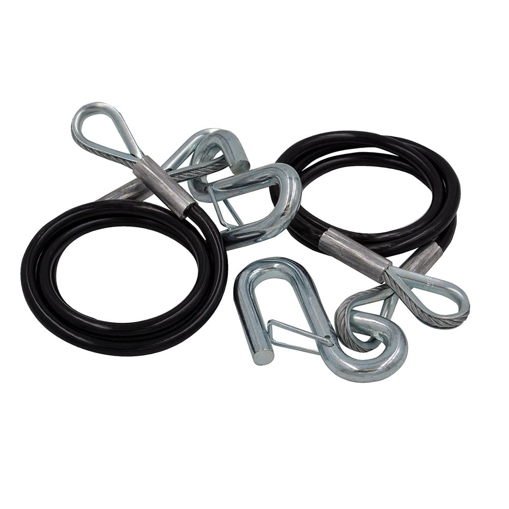 C.E. Smith Safety Cables - 3500lb Capacity - PVC Coated - Pair - Trailering | Winch Straps & Cables - C.E. Smith