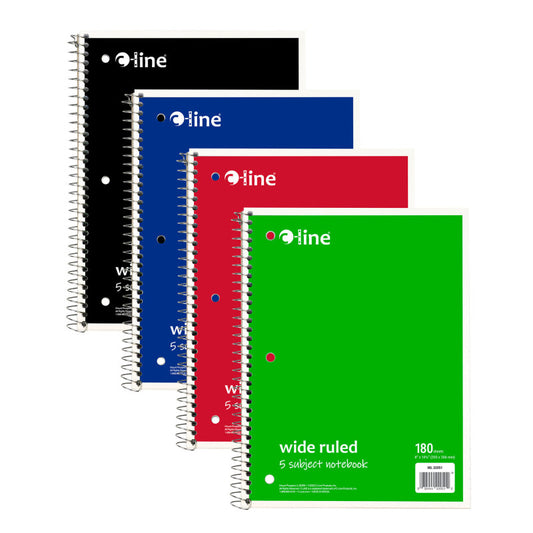 5 Sub Notebook Wide Ruled Assorted (Pack of 6)
