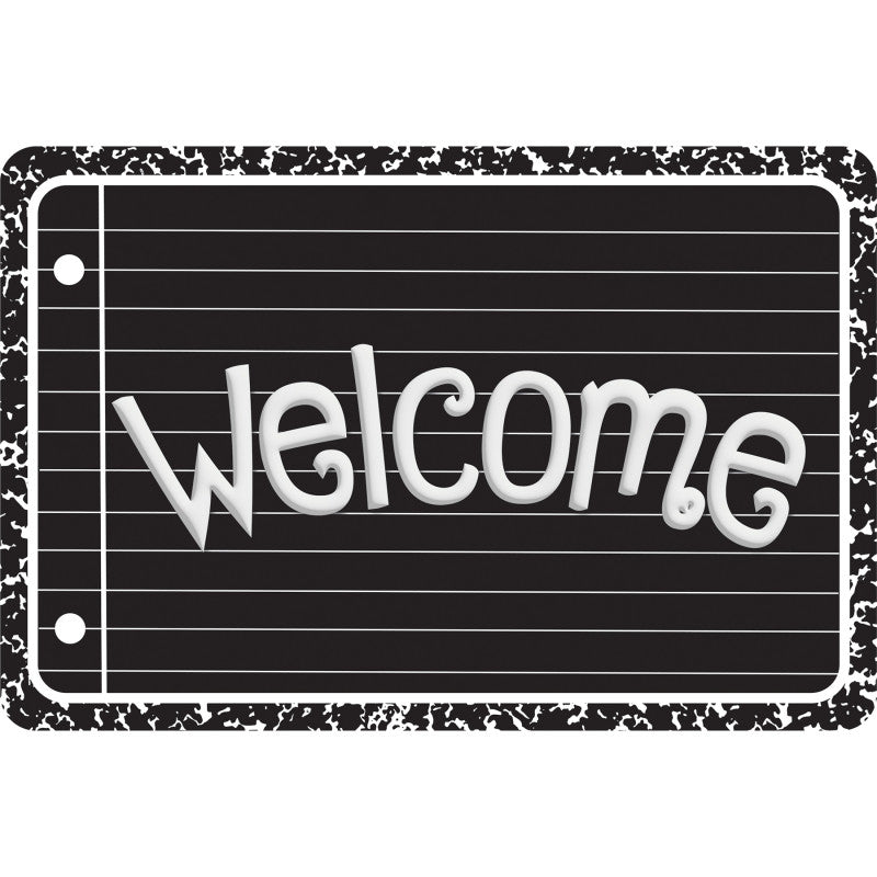 Welcome Mat Lined Composition 15.5 X 23.5In (Pack of 2)