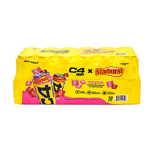 C4 Energy Carbonated Starburst Variety Pack 18 pk./16 oz. - Home/Grocery/Beverages/Sports & Energy Drinks/ - C4 Energy