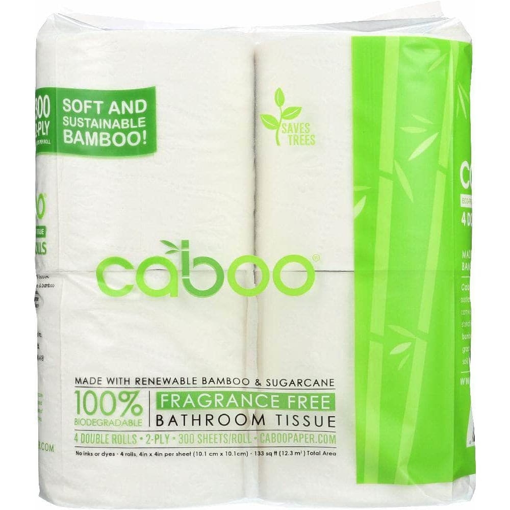 Caboo Caboo 2-Ply Bathroom Tissue 300 Sheets, 4 Rolls
