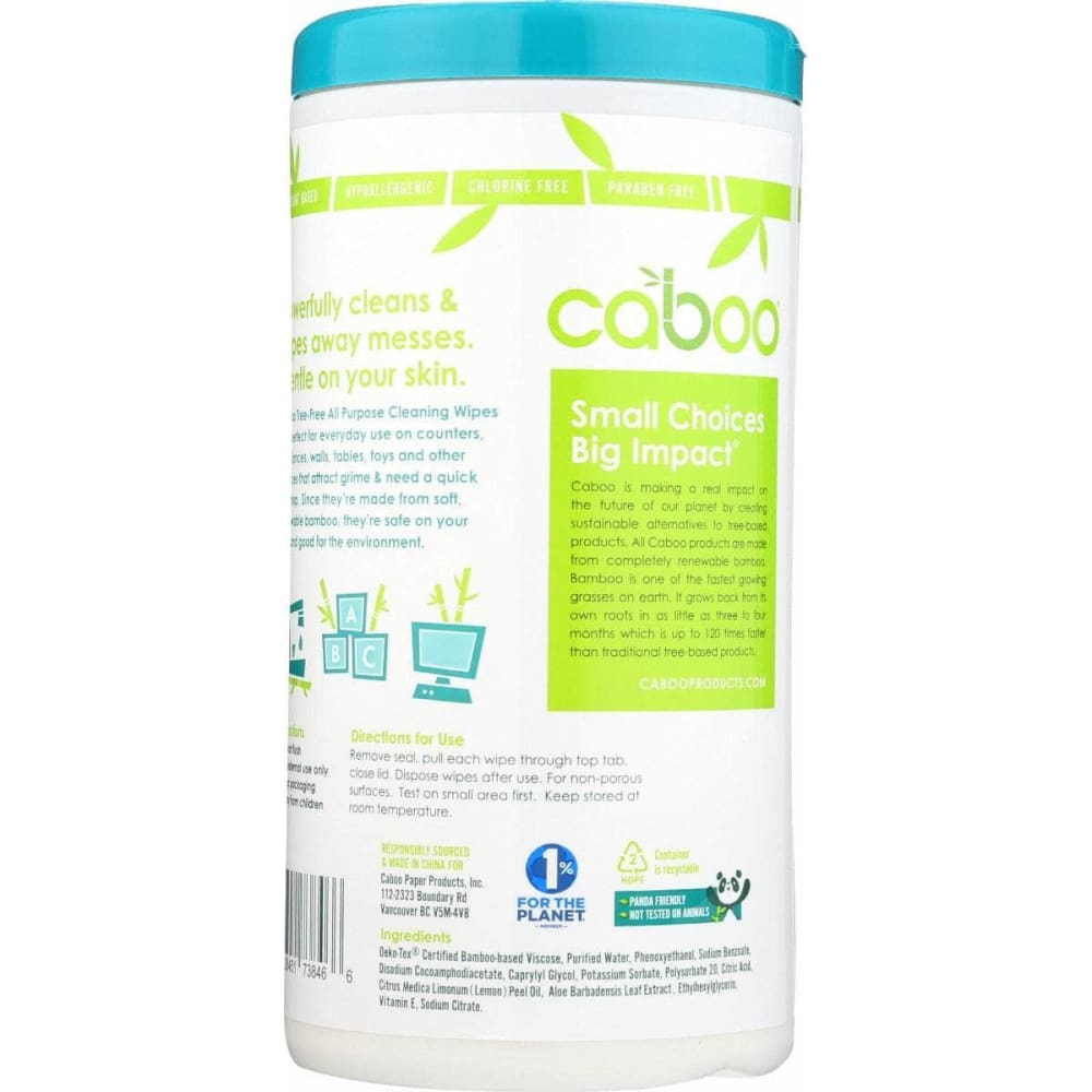 CABOO Caboo Wipes Cleaning Lemon, 70 Pc