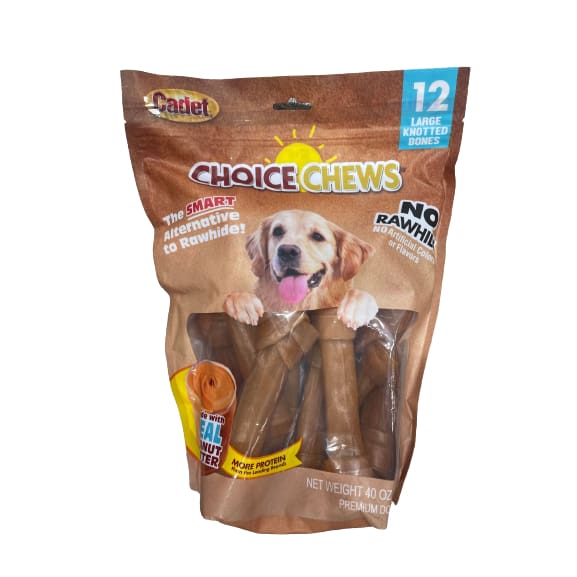 Cadet Choice Chews Peanut Butter Flavor, No RawHide, 40 oz. ShelHealth