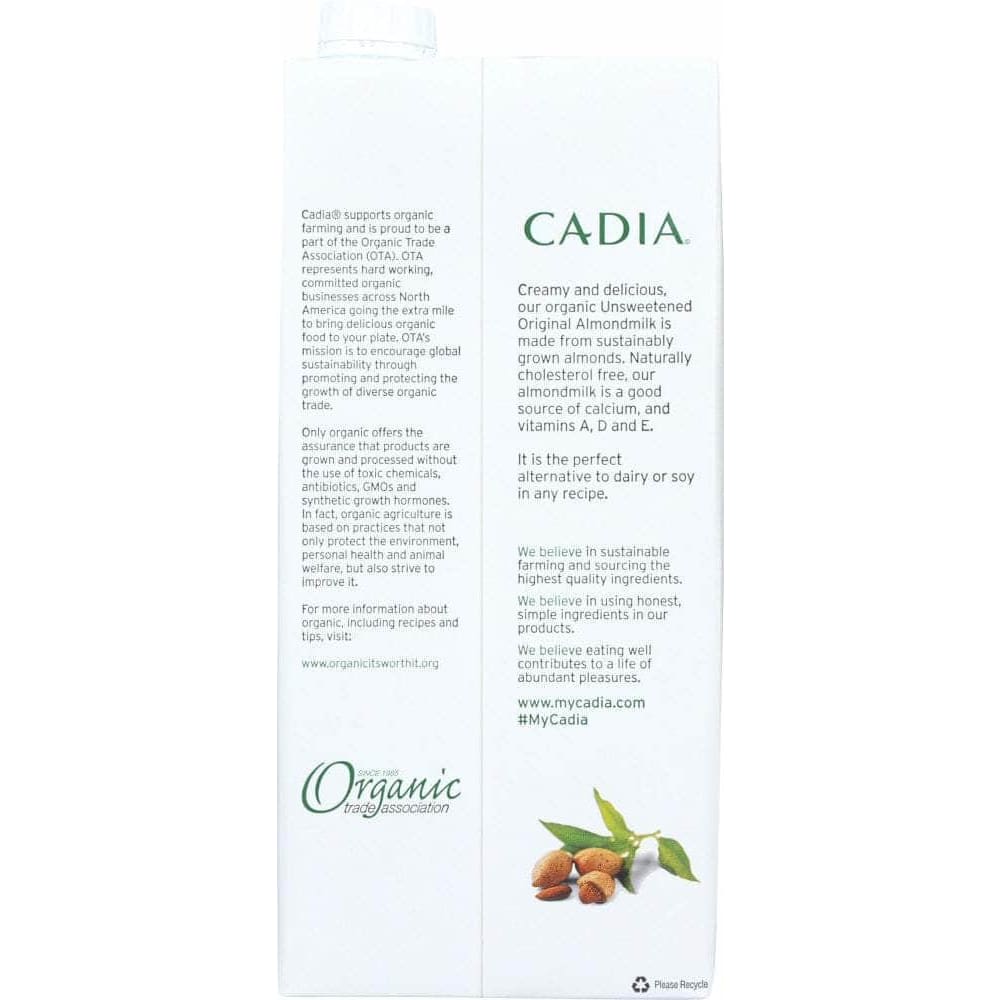 CADIA Cadia Organic Original Unsweetened Almondmilk, 32 Fo