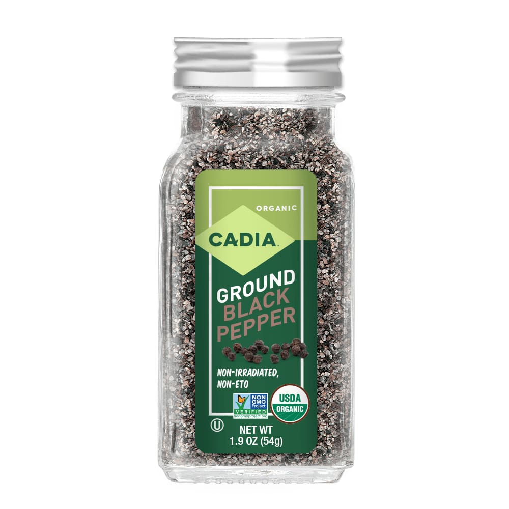 CADIA Grocery > Cooking & Baking > Extracts, Herbs & Spices CADIA: Pepper Black Ground Org, 1.9 oz